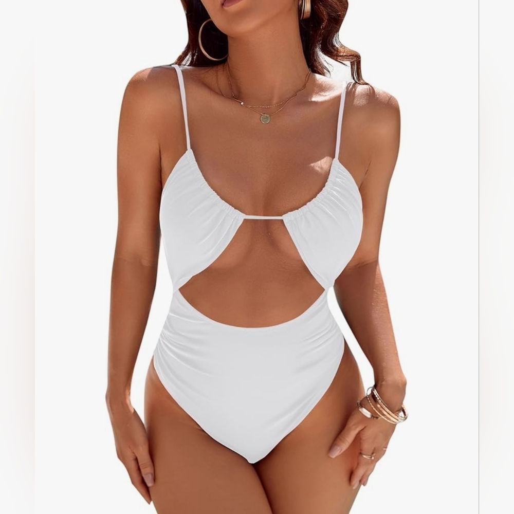 Medium Blooming Jelly Womens One Piece Swimsuit Tummy Control Bathing Suit Sexy